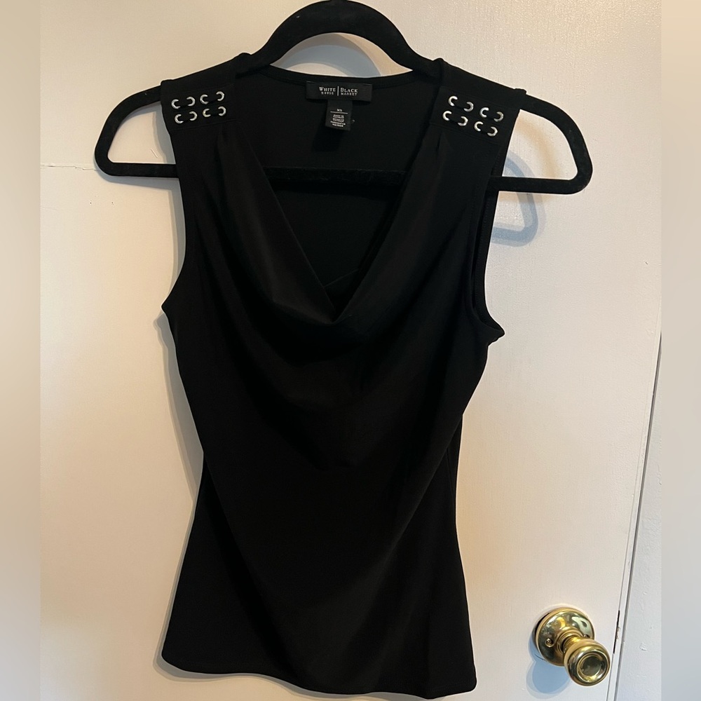 White House Black Market, xs, sleeveless cowl neck blouse